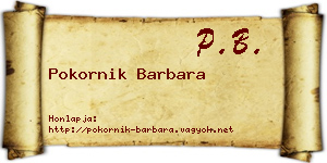 Pokornik Barbara névjegykártya