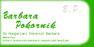 barbara pokornik business card